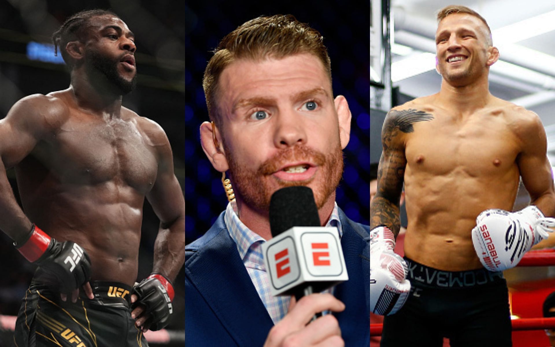 Aljamain Sterling (left), Paul Felder (middle), T.J. Dillashaw (right)