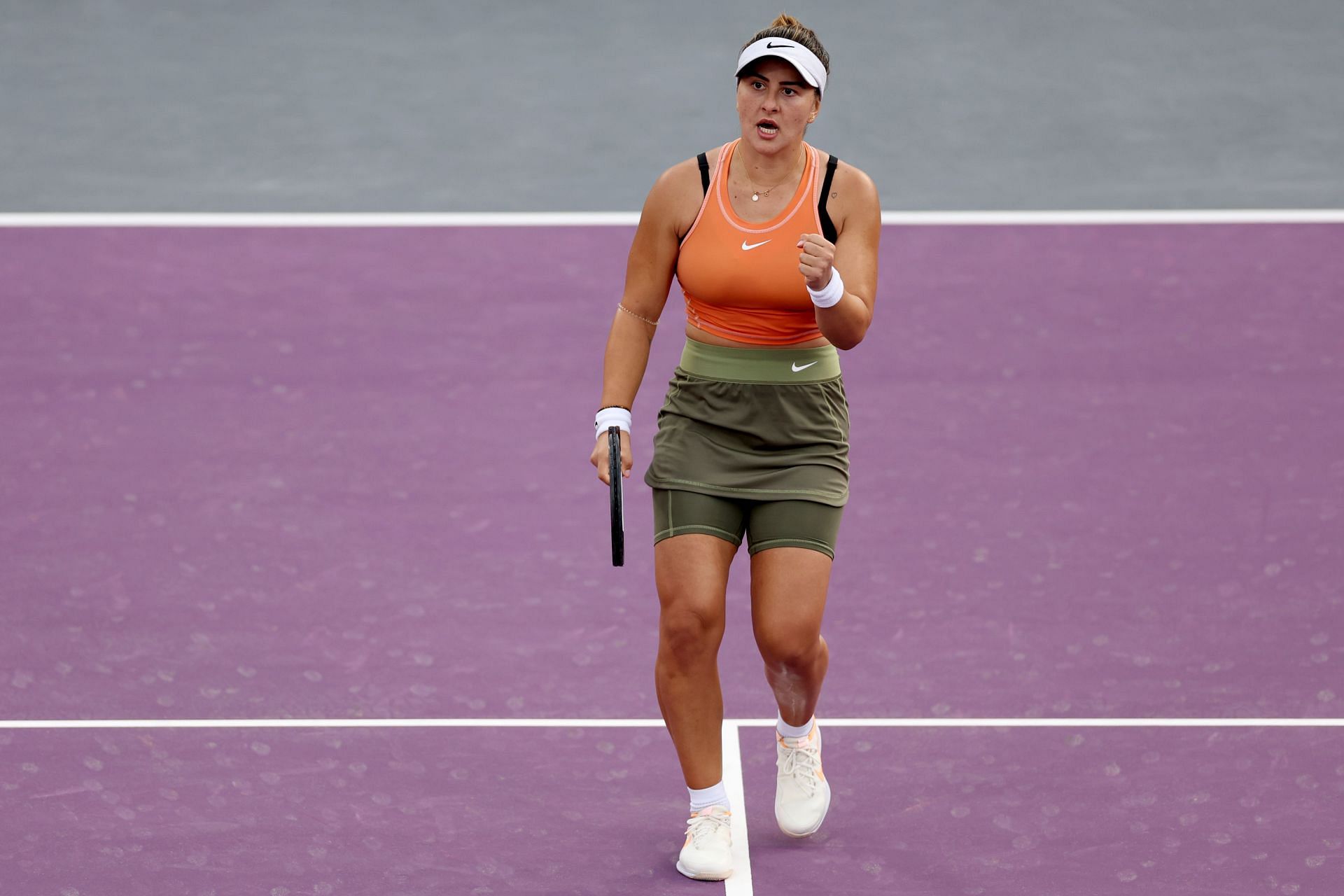 Bianca Andreescu at the 2022 Guadalajara Open.