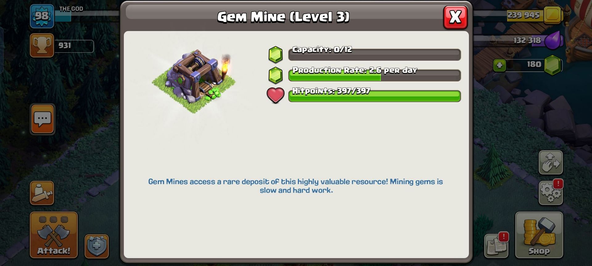Gem Mine is one of the Buildings available in Builder Base (Image via Supercell)
