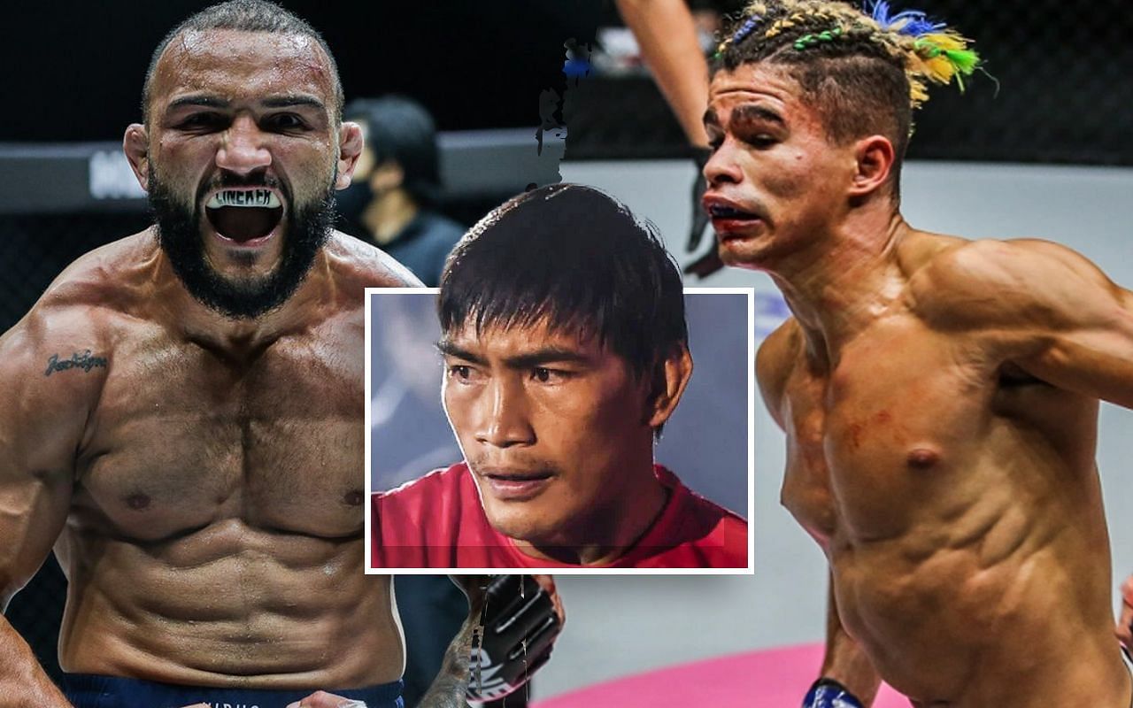 (left) John Lineker, (middle) Eduard Folayang, and (right) Fabricio Andrade [Credit: ONE Championship]