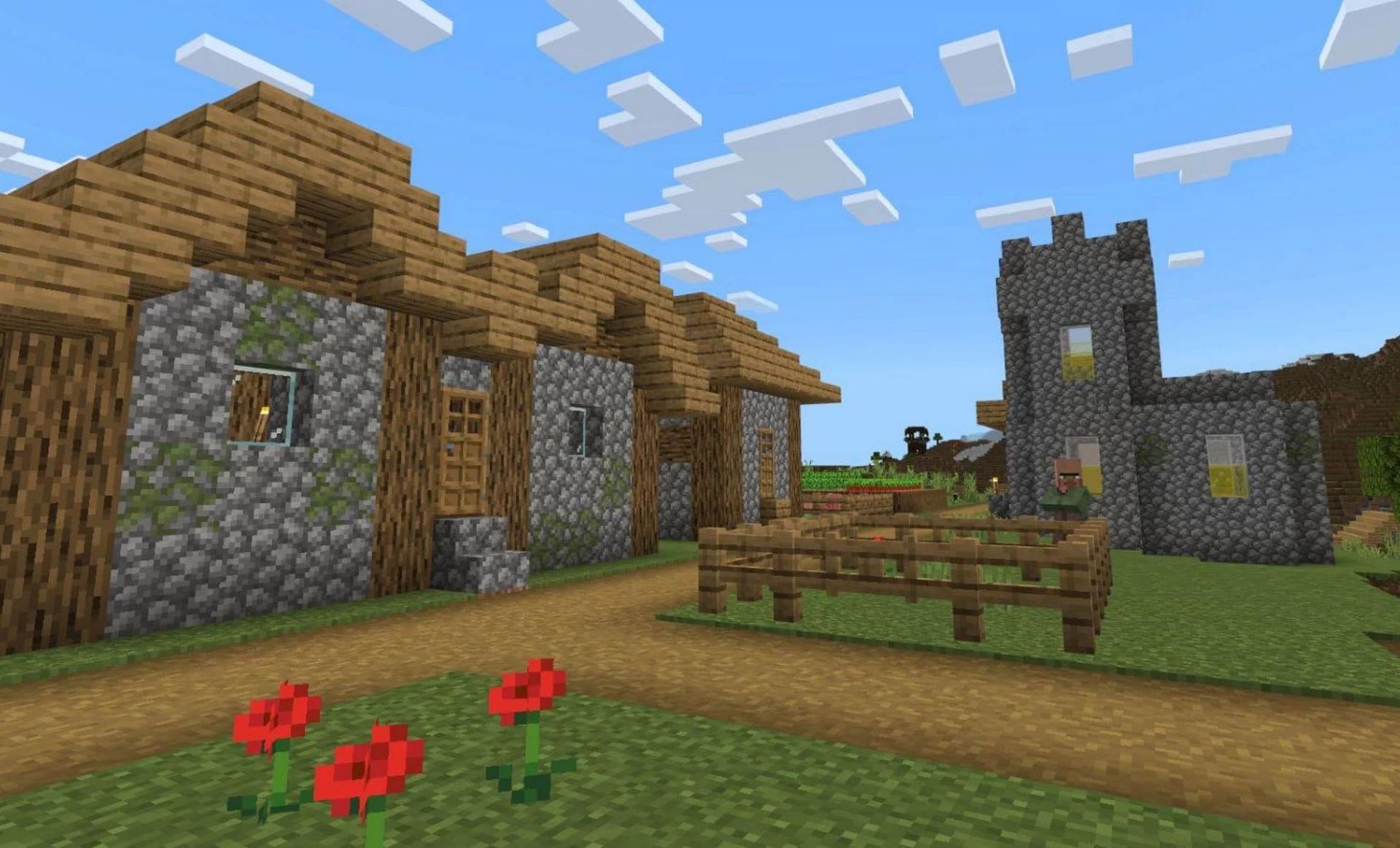 Villages can be found with seeds (Image via Mojang)