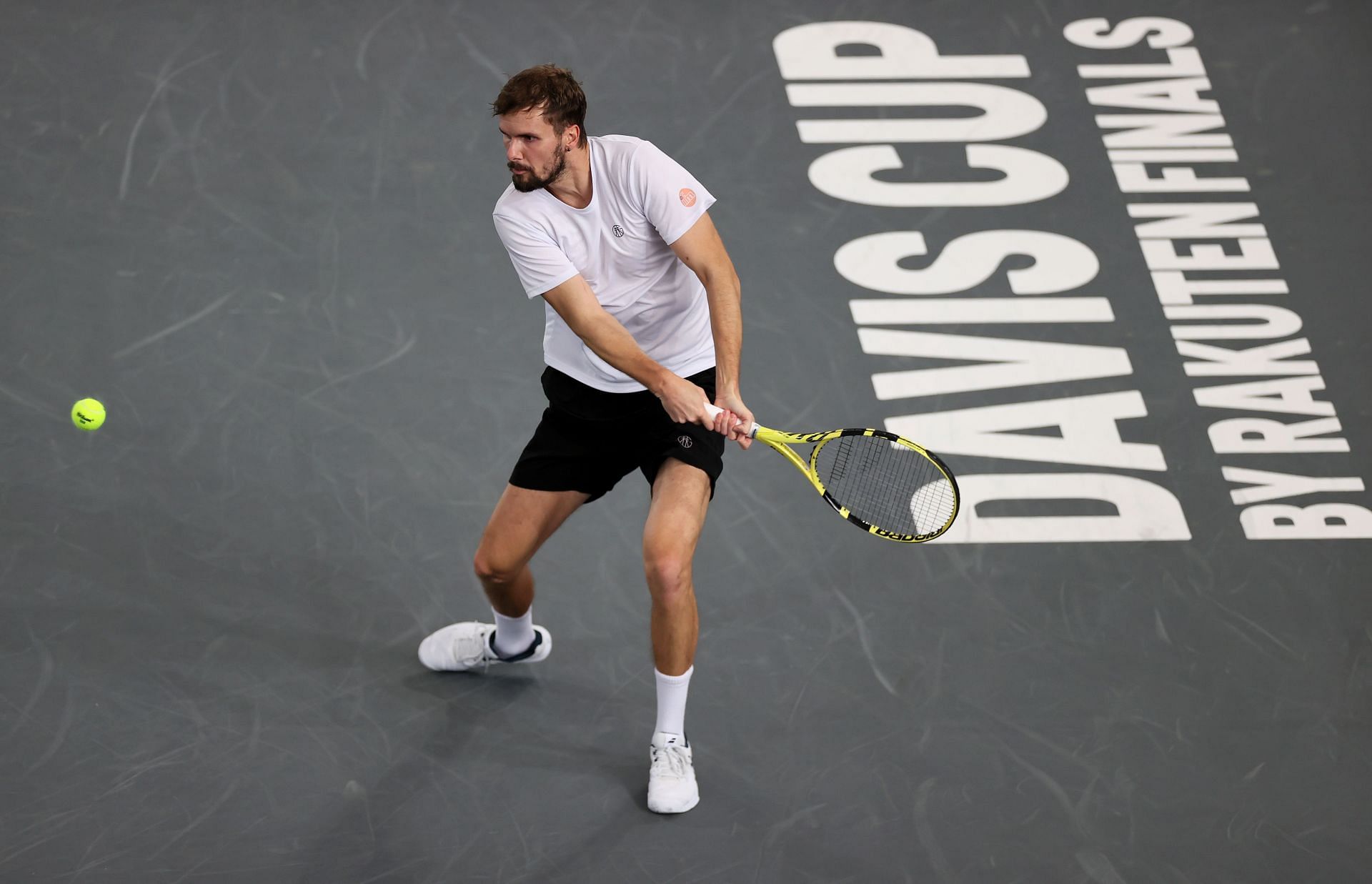 Oscar Otte in action at the Davis Cup Finals