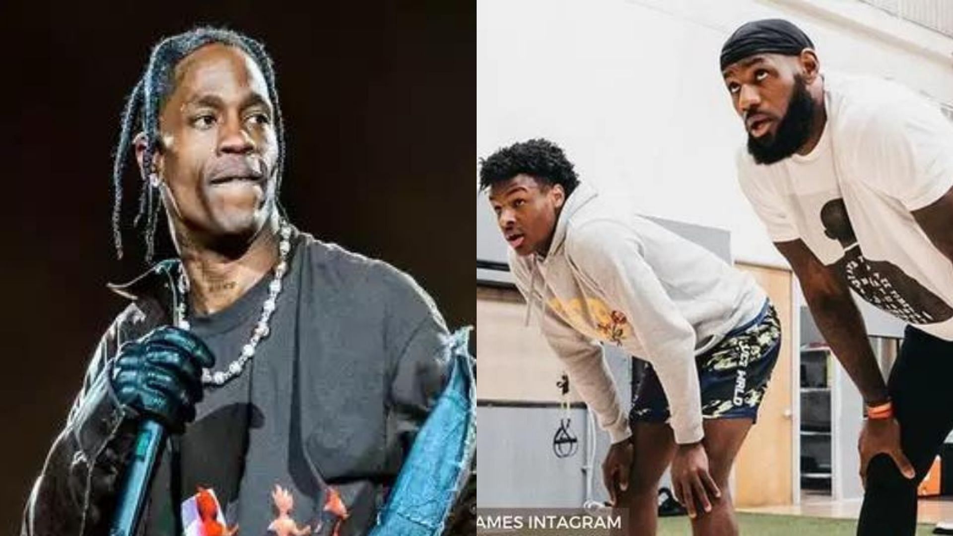 Travis Scott performed at Bronny James