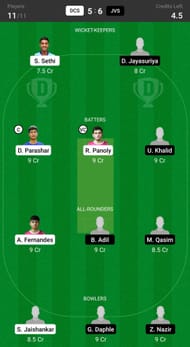 DCC Starlets vs JVC Stallions Fantasy suggestion #1