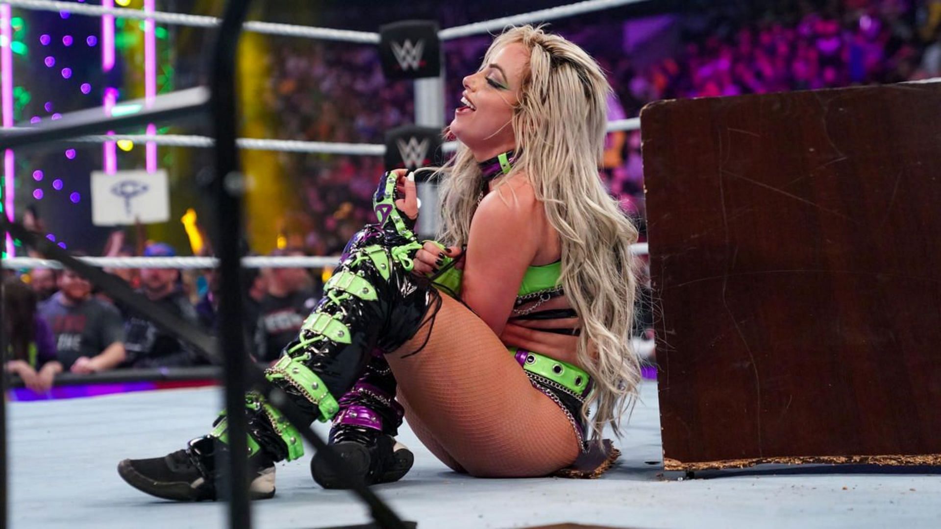 Liv Morgan unexpectedly laughed after losing the SmackDown Women&#039;s Title (Source: WWE.com)
