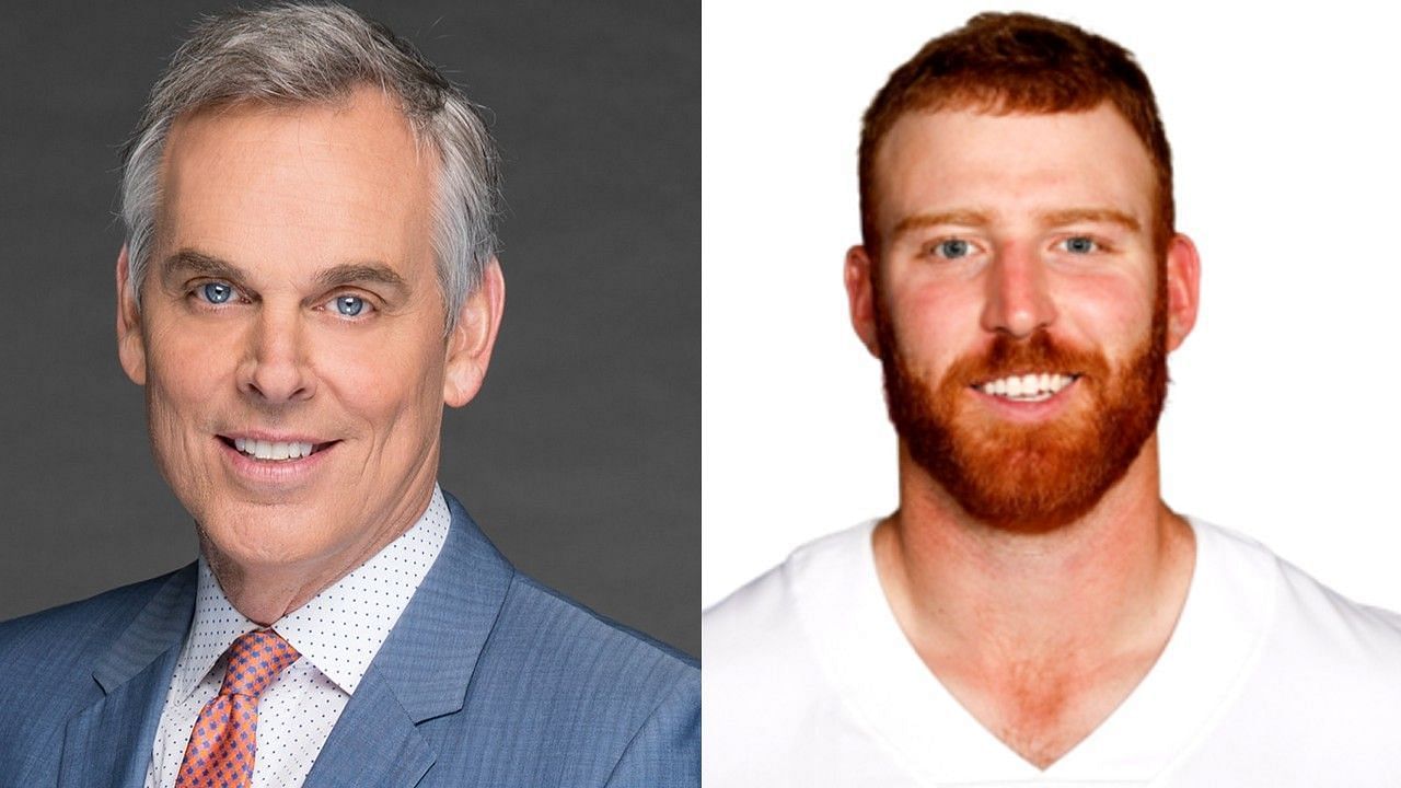 Colin Cowherd (left) and Cooper Rush (right). 