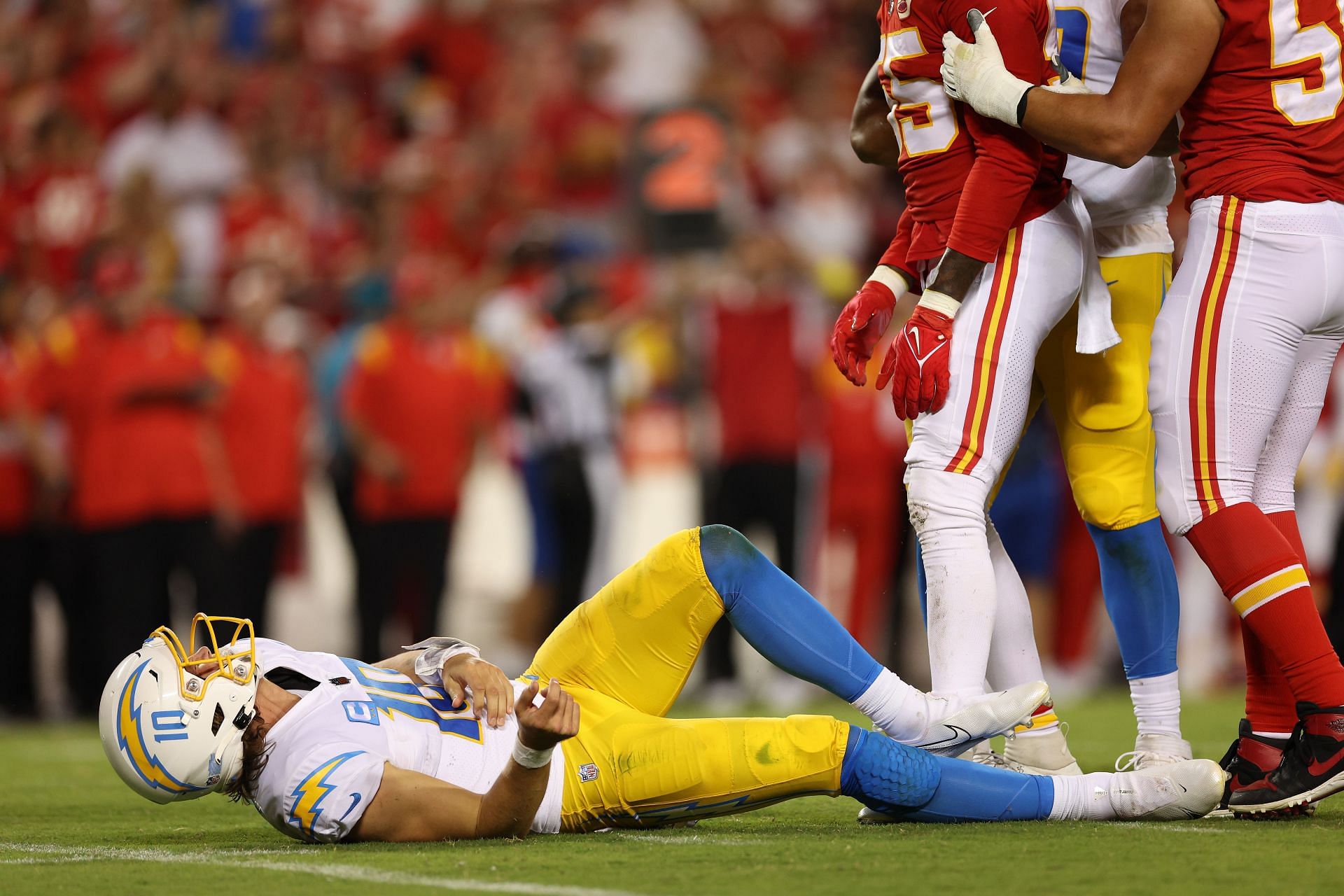 The Los Angeles Chargers QB&#039;s injury versus the Kansas City Chiefs