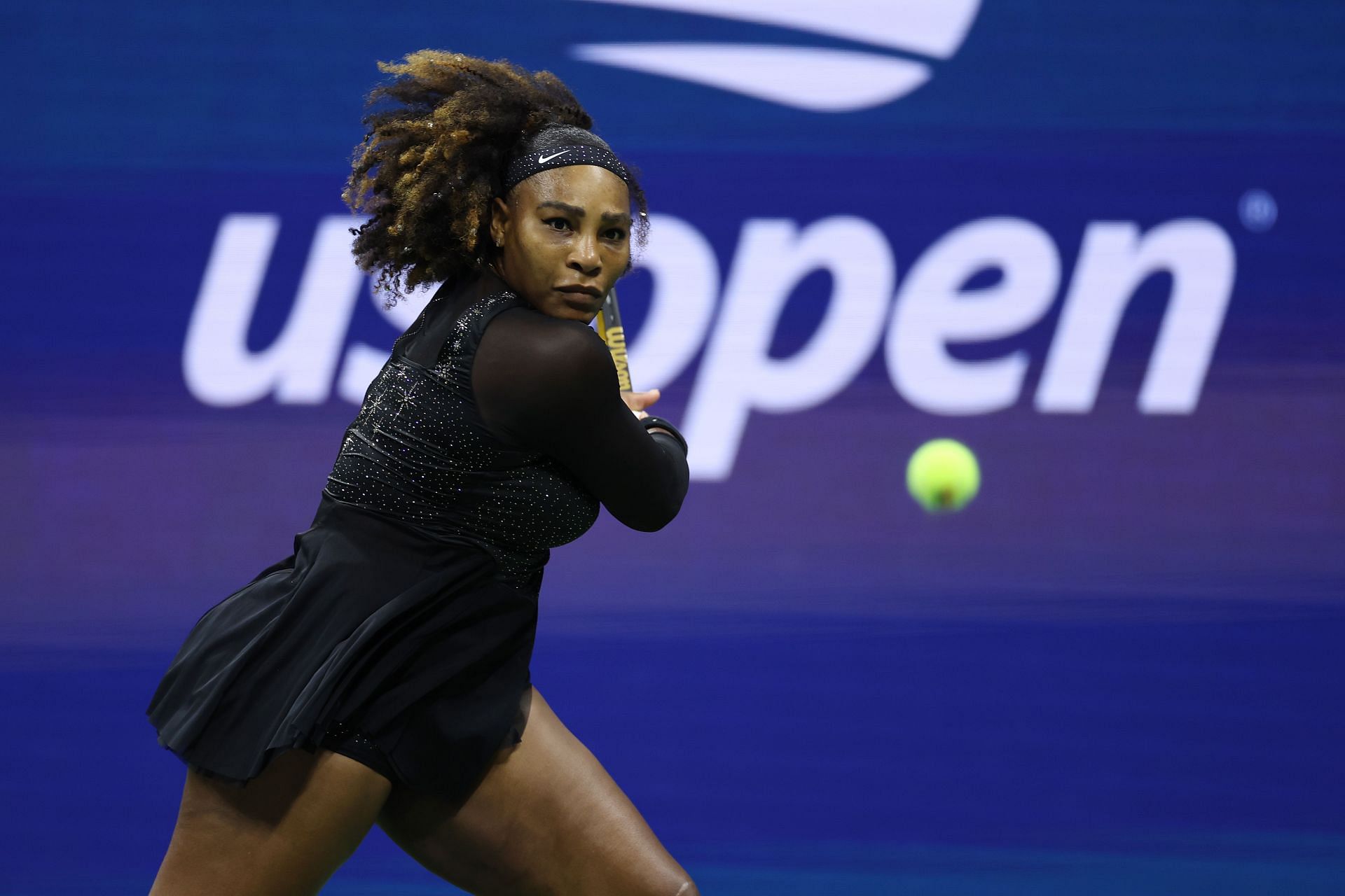 Serena Williams in action at the 2022 US Open.