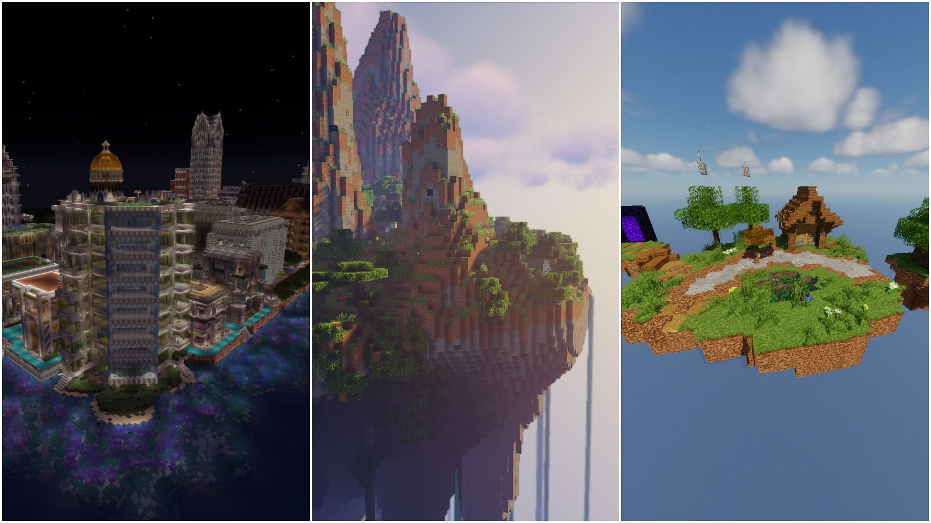 There are thousands of custom worlds for Minecraft (Image via Sportskeeda)