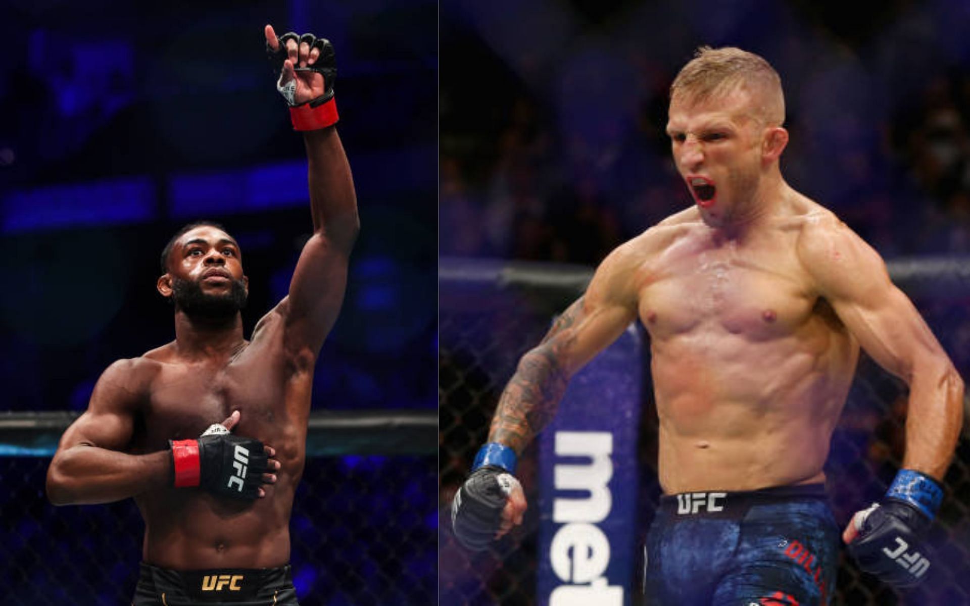 Aljamain Sterling (left); T.J. Dillashaw (right)