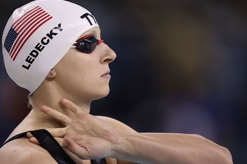 Katie Ledecky at the FINA Swimming World Cup 2022 Leg 2 (Image via Gregory Shamus/Getty Images)