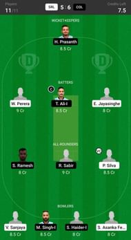 Sri Lions vs Colatta Chocolates Fantasy suggestion #2