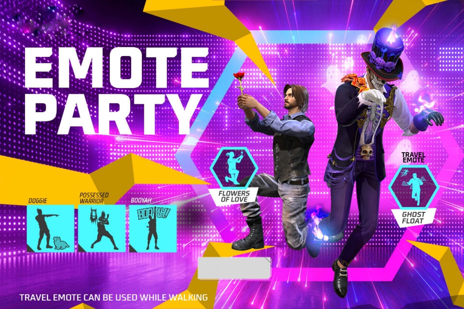 New Emote Party event is live in Free Fire MAX (Image via Garena)