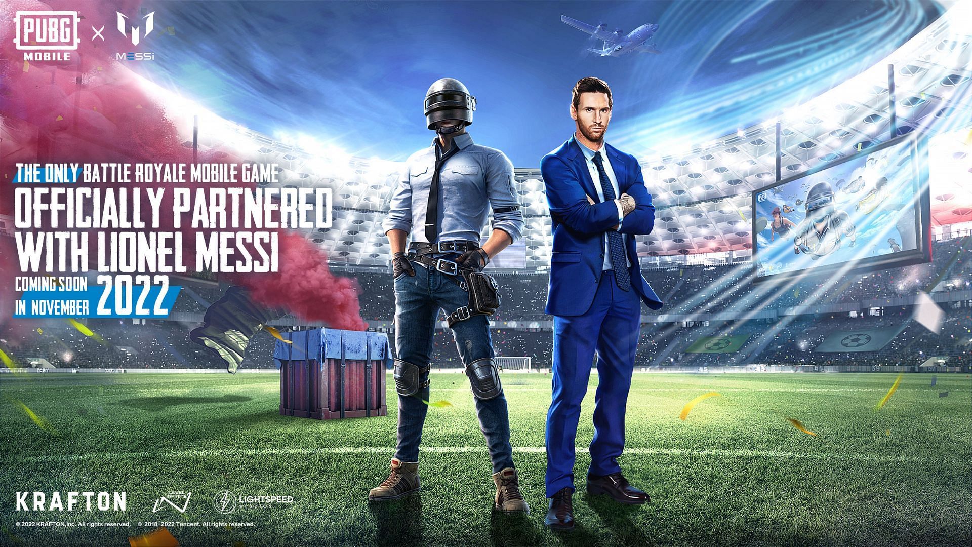 PUBG Mobile collaborates with Messi (image via Tencent)