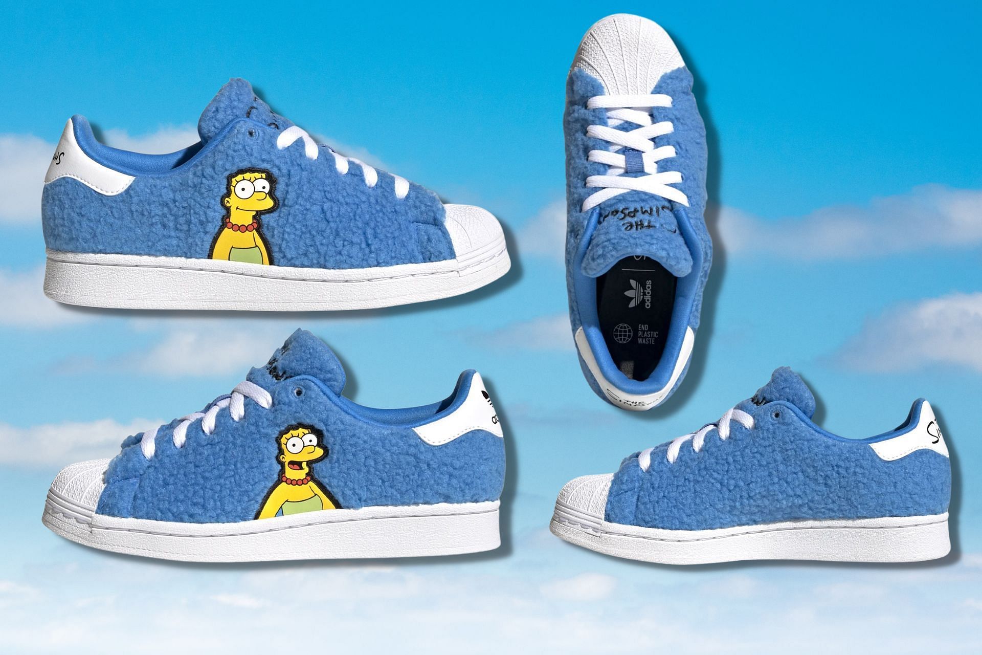 Upcoming The Simpsons x Adidas Superstar sneakers featuring Marge Simpsons (Image via Adidas)
