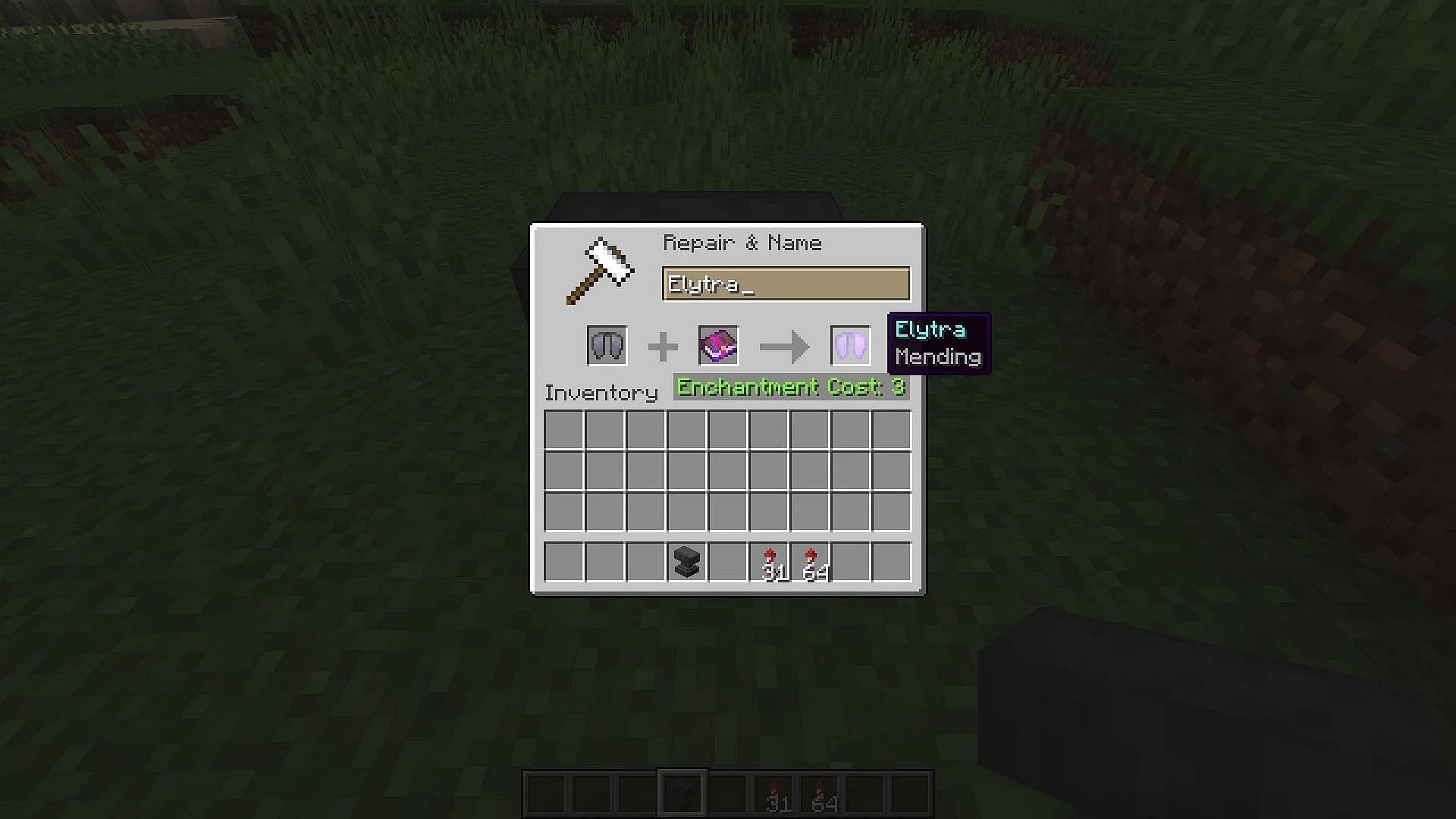 Always try to apply Mending to keep the Elytra from breaking in Minecraft (Image via Mojang)