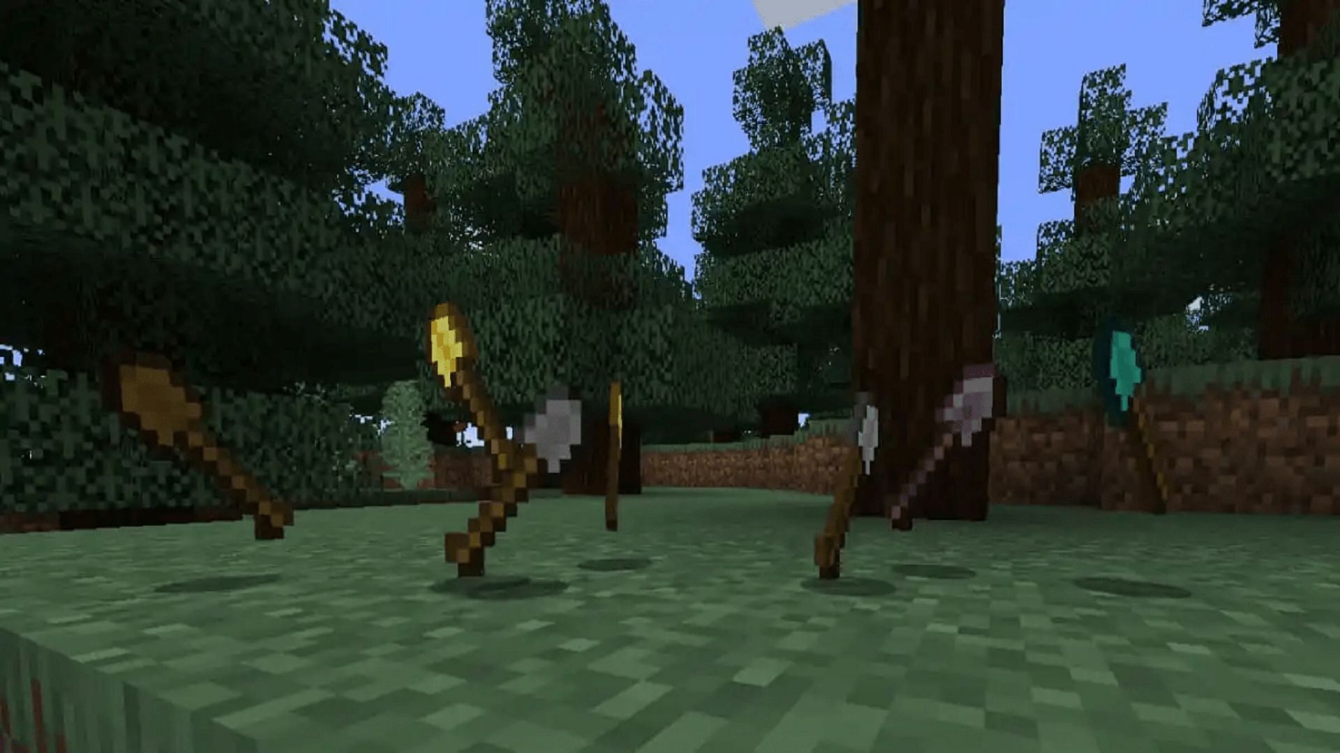 Shovels are excellent for shaping a landscape to your liking (Image via Mojang)