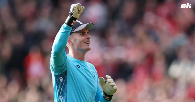 WATCH: Dean Henderson jumps in amongst Nottingham Forest supporters to spark off wild celebrations after heroic display in win over Liverpool
