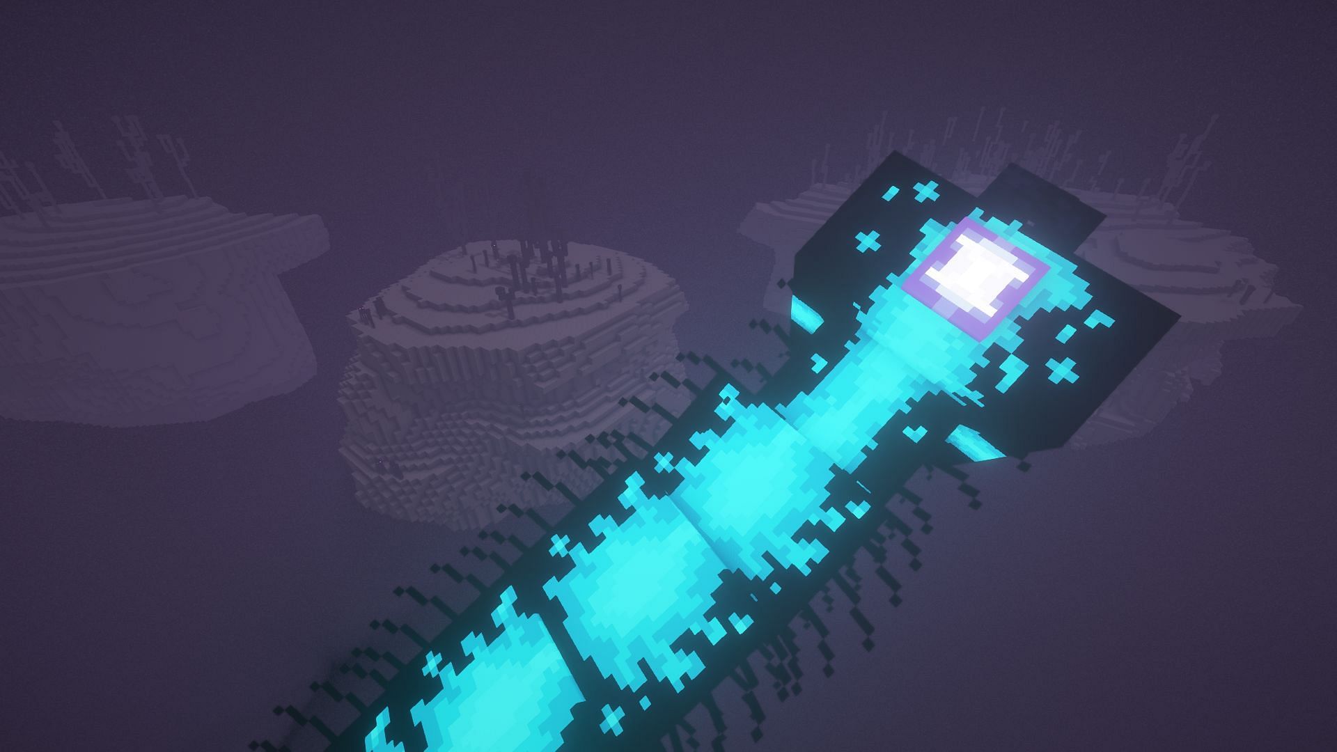 The Void Worm, an End boss in the Minecraft mod Alex