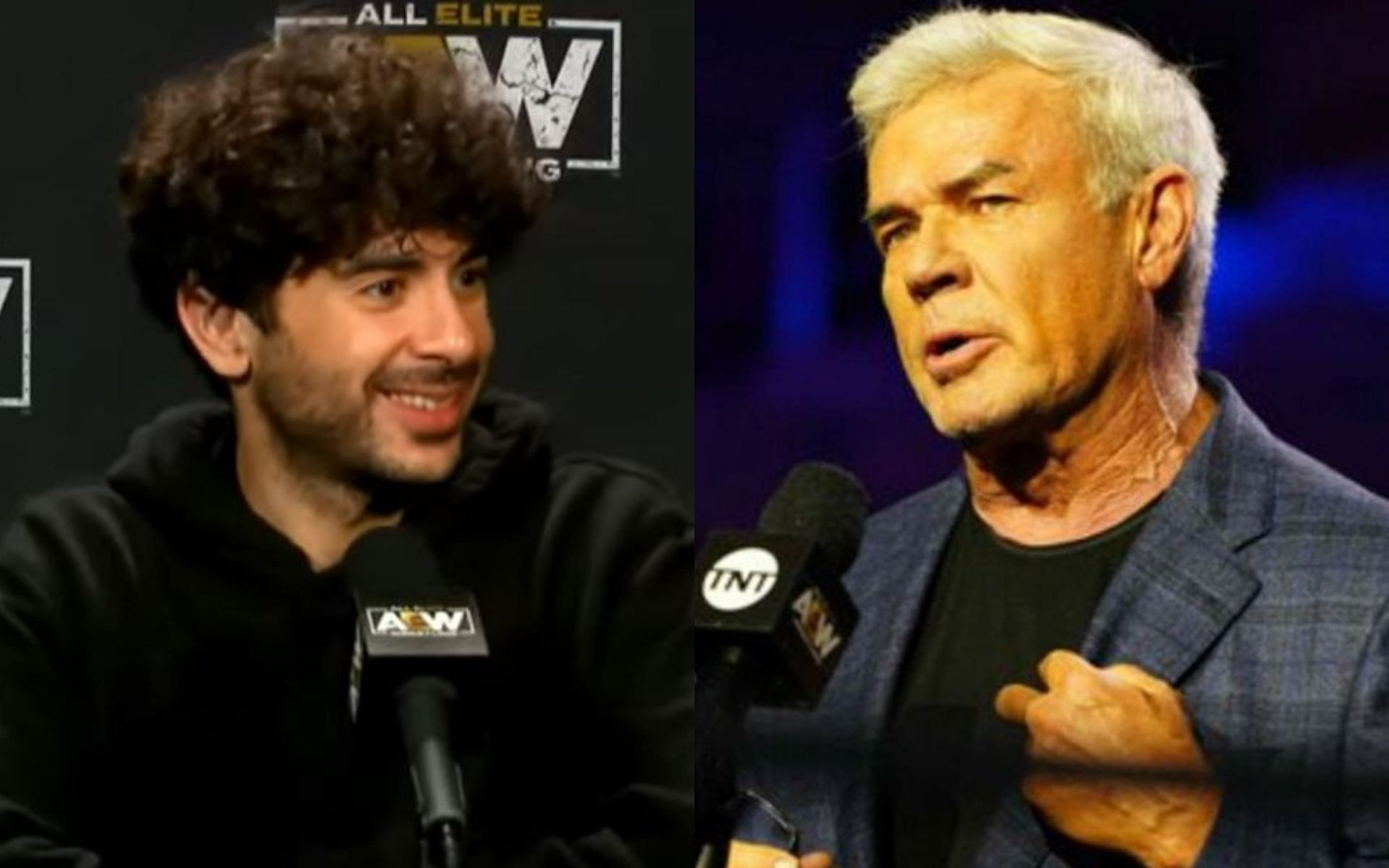 Tony Khan (left) and Eric Bischoff (right).