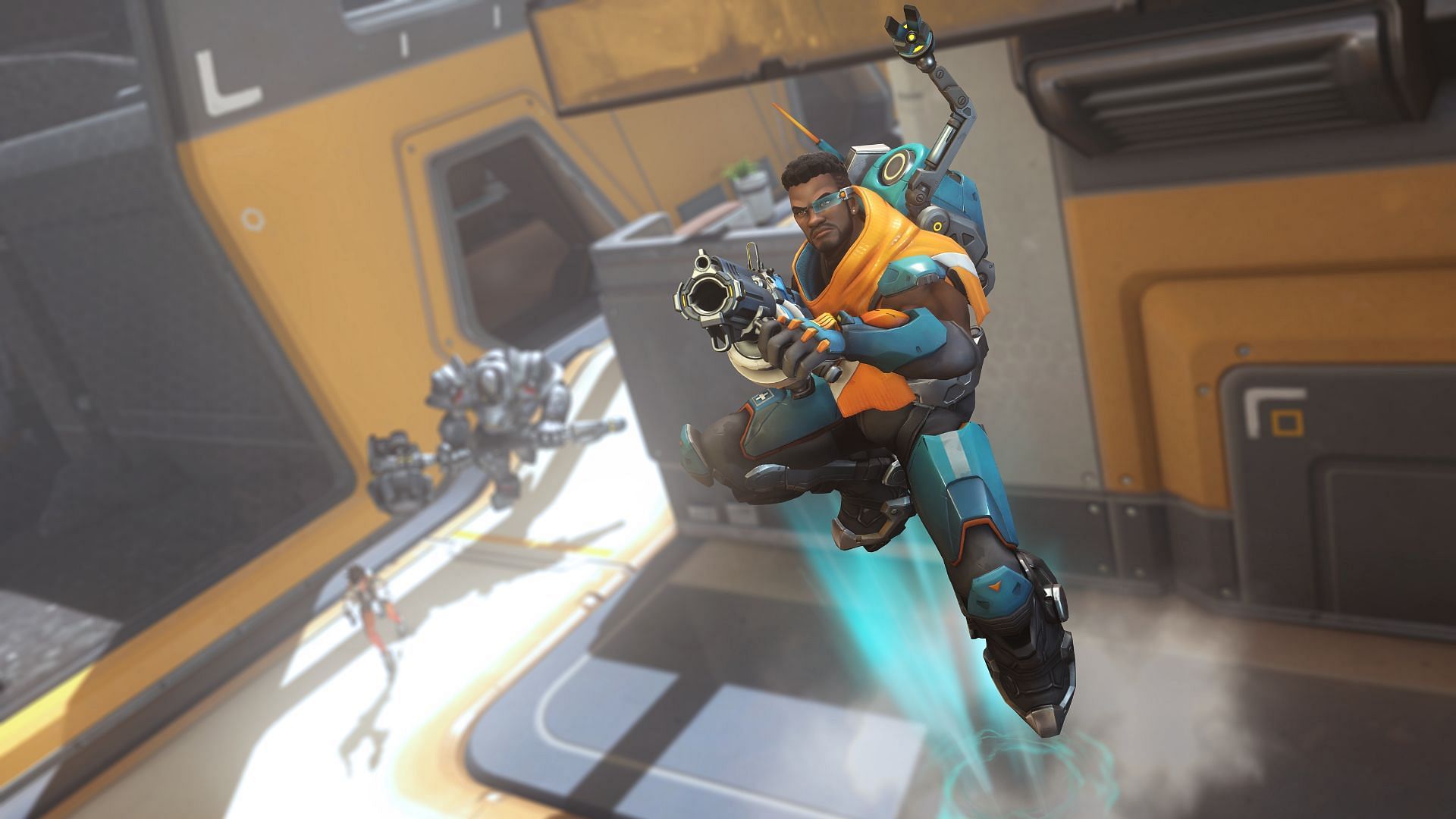 Baptiste jumps using his Exo Boots (Image via Activision Blizzard)