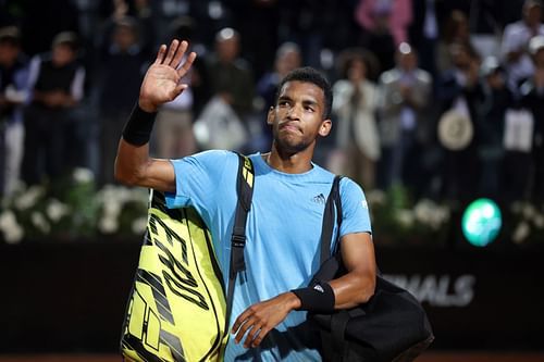 Felix Auger-Aliassime at the 2022 Italian Open.