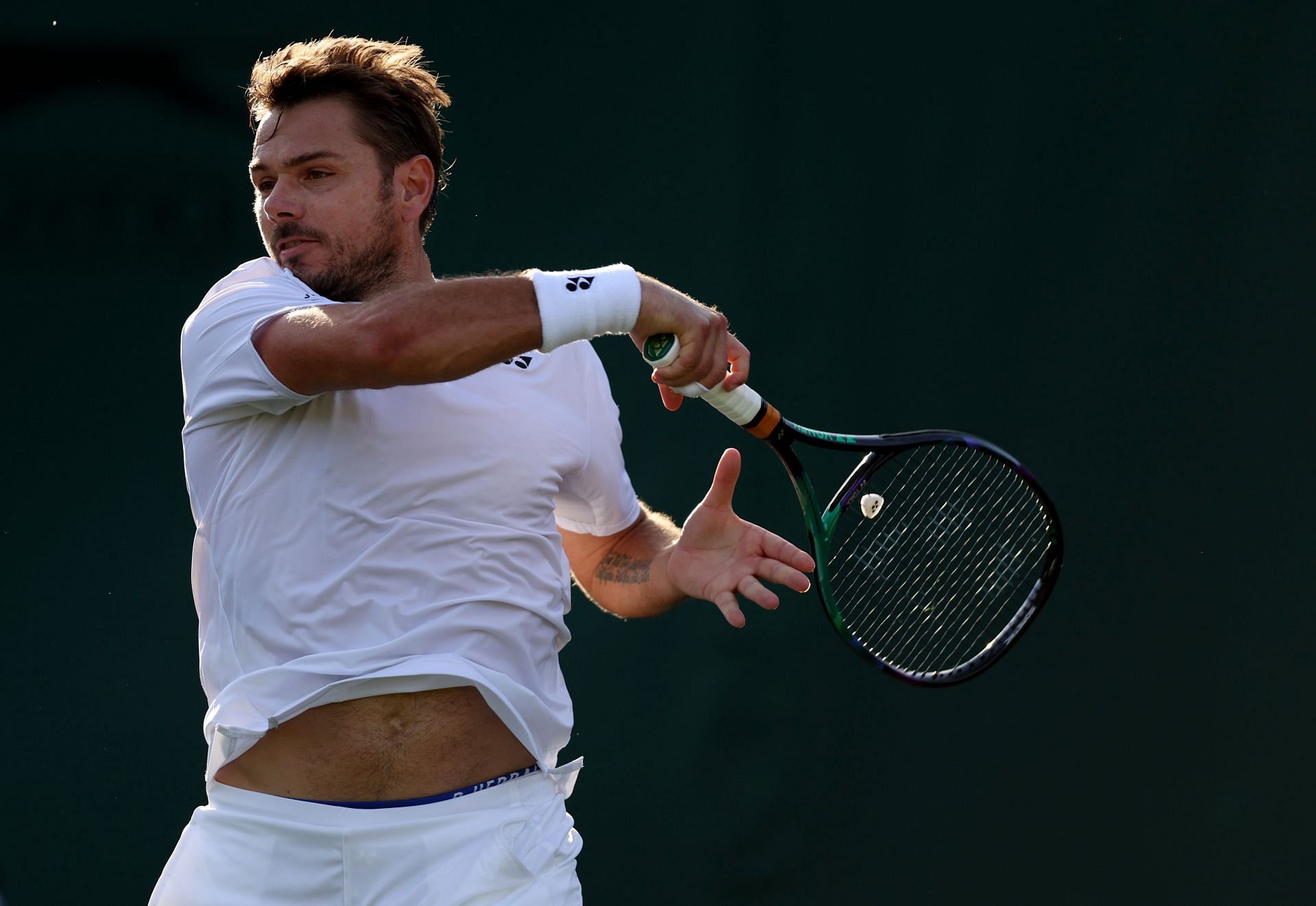 Wawrinka at the 2022 Wimbledon Championships.