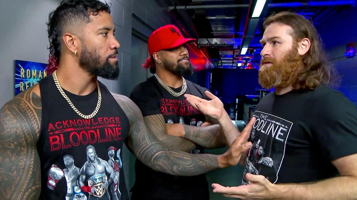 Jey Uso (left) has been butting heads with Sami Zayn (right) for weeks now