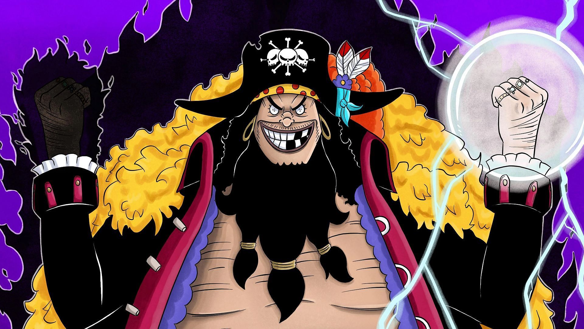 Marshall D. Teach, known as &quot;Blackbeard,&quot; is the founder and captain of the Blackbeard Pirates (Image via Eiichiro Oda/Shueisha, One Piece)