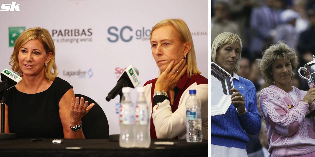 (From L) Chris Evert and Martina Navratilova.