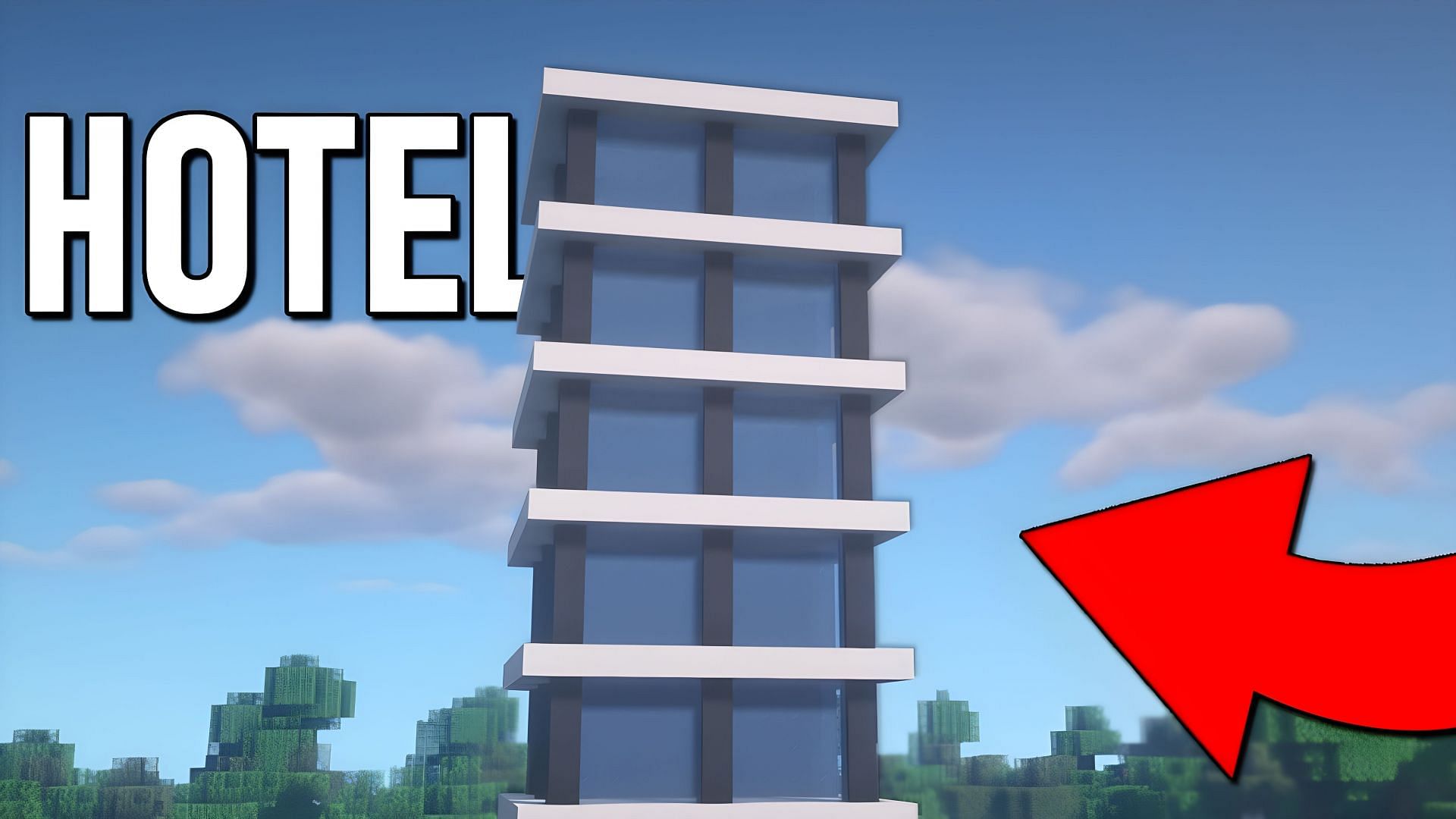 Hotels can be great builds in Minecraft (Image via Sportskeeda)