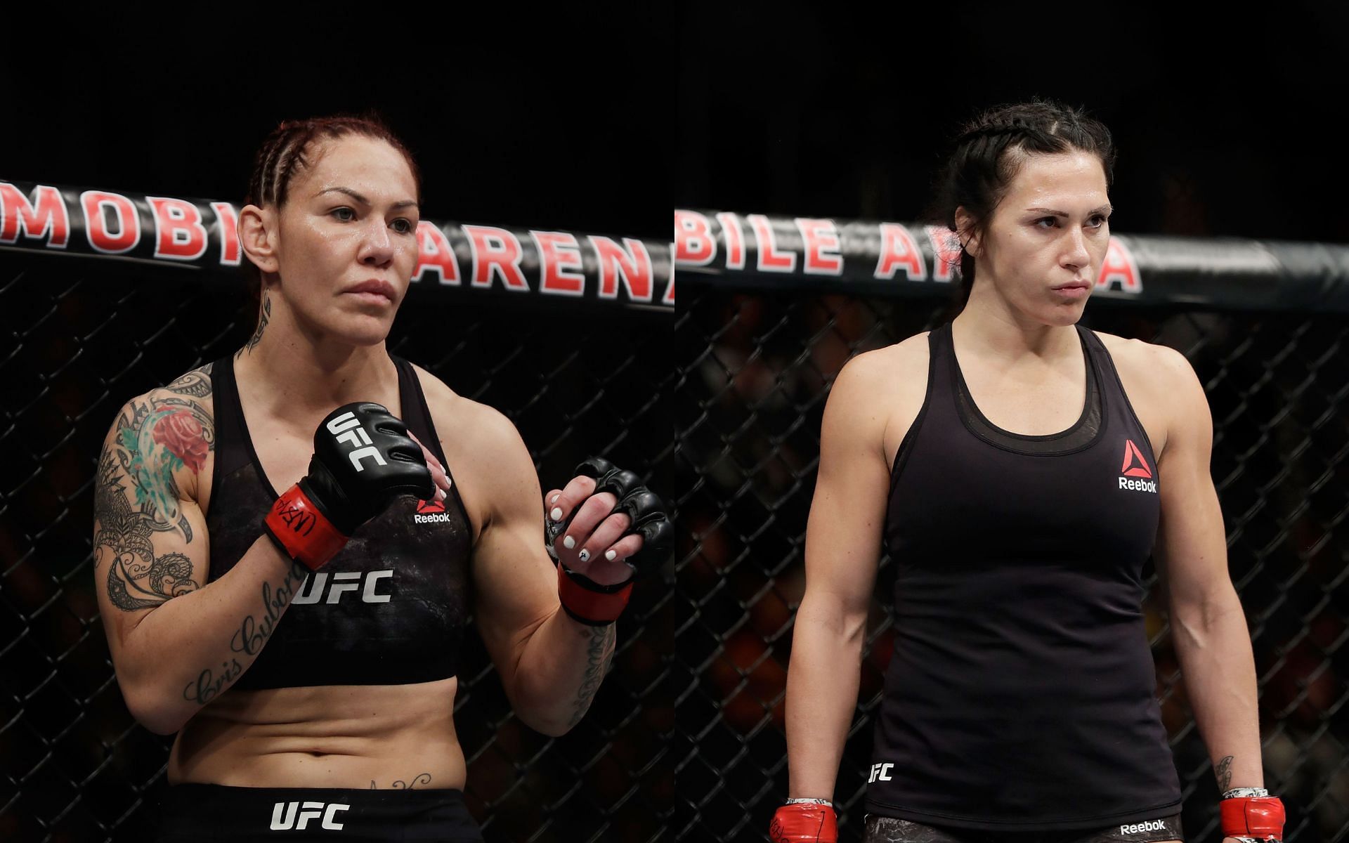 Cris Cyborg (left) and Cat Zingano (right). [via Getty Images]
