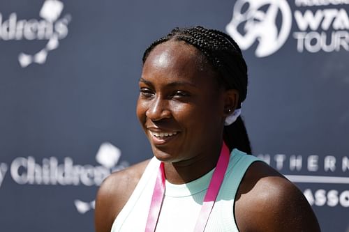 Coco Gauff at the 2022 San Diego Open.