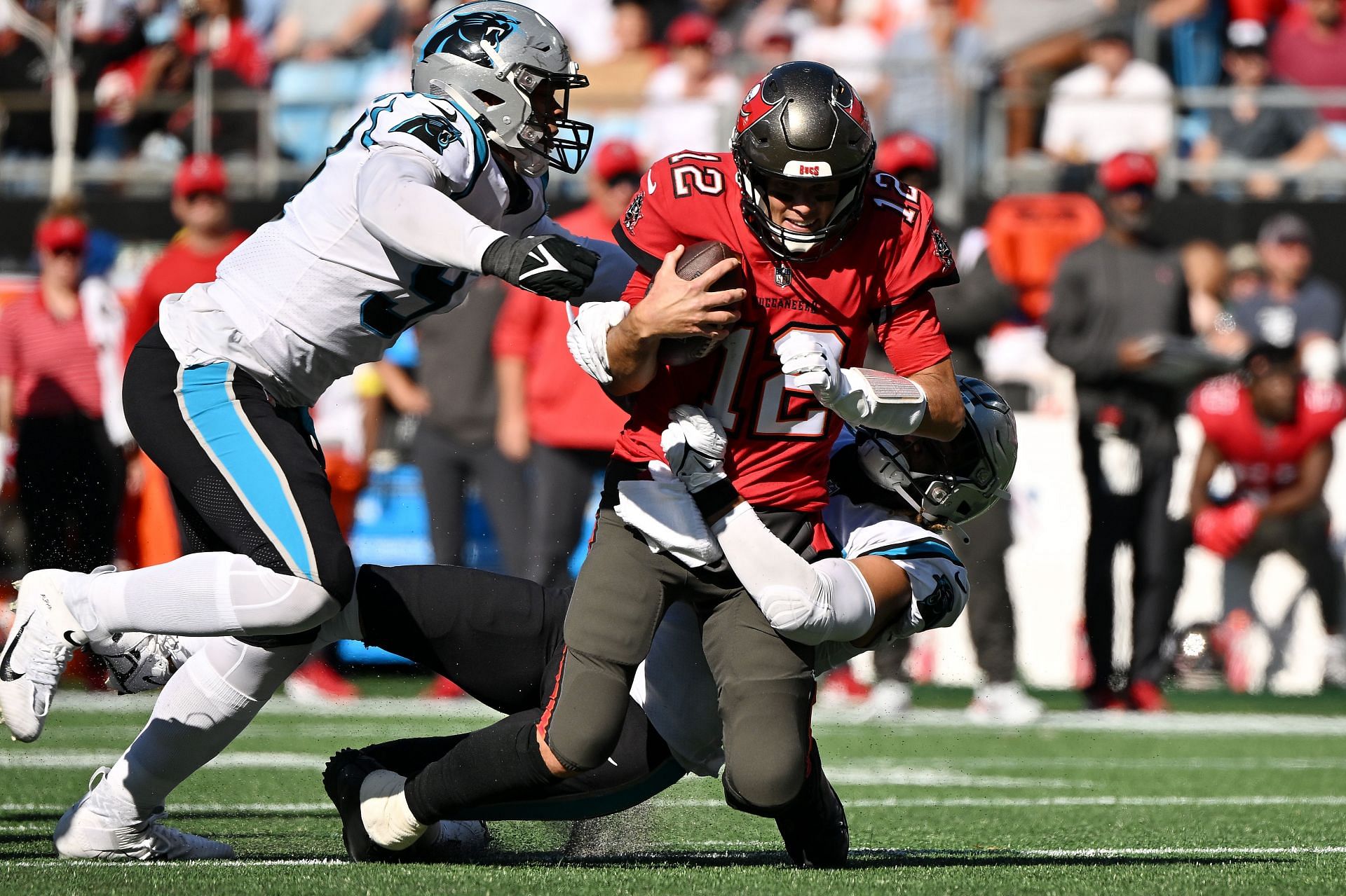 Tom Brady in trouble - Tampa Bay Buccaneers v Carolina Panthers