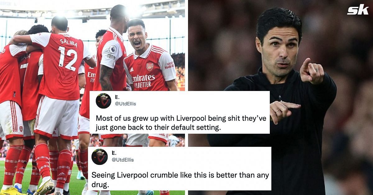 Twitter erupts as Arsenal record statement 3-2 win against Liverpool to go top of Premier League table