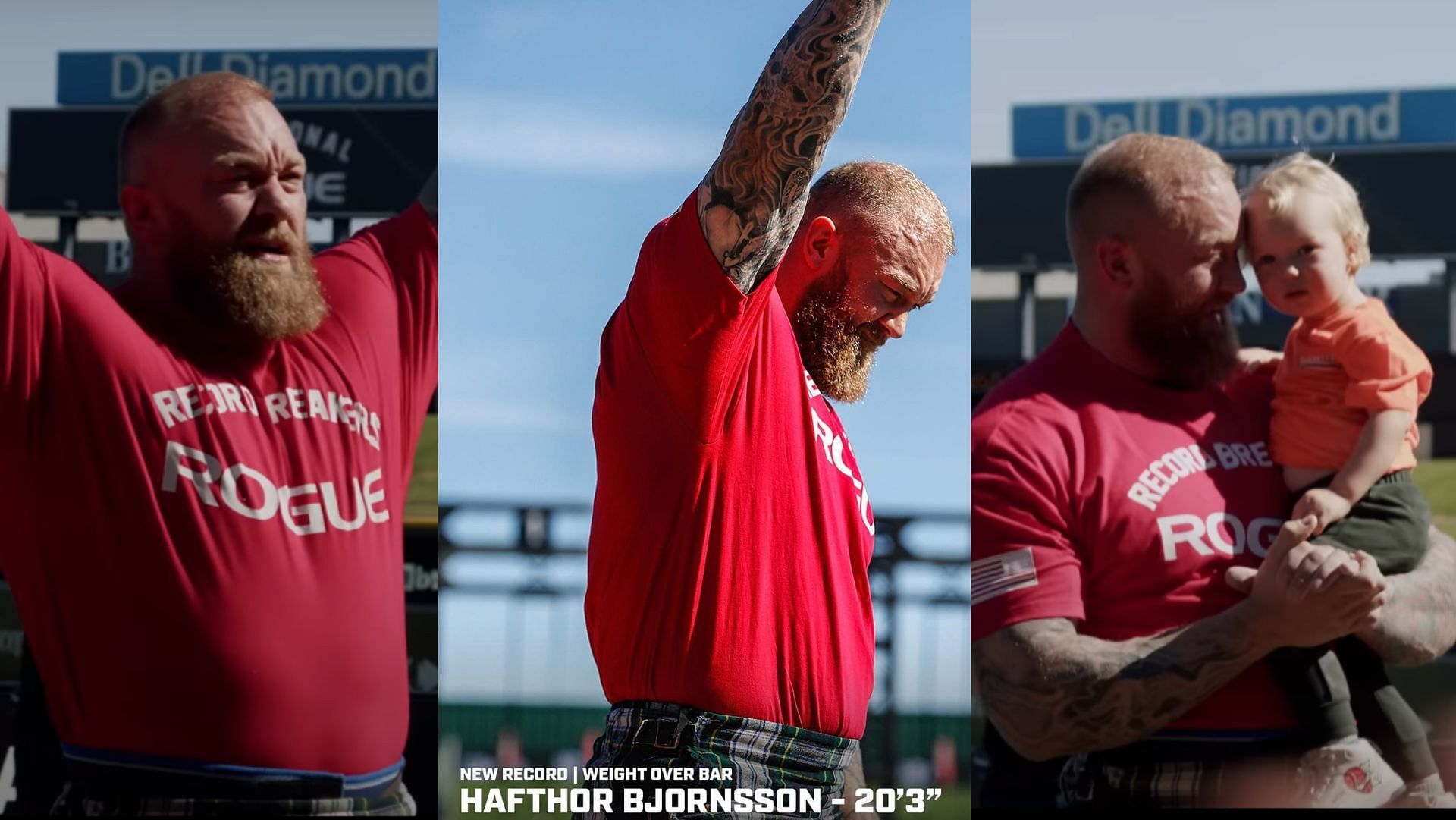 Hafthor Julius Bjornsson Sets New World Record (Image via Instagram @rogueinvitational)
