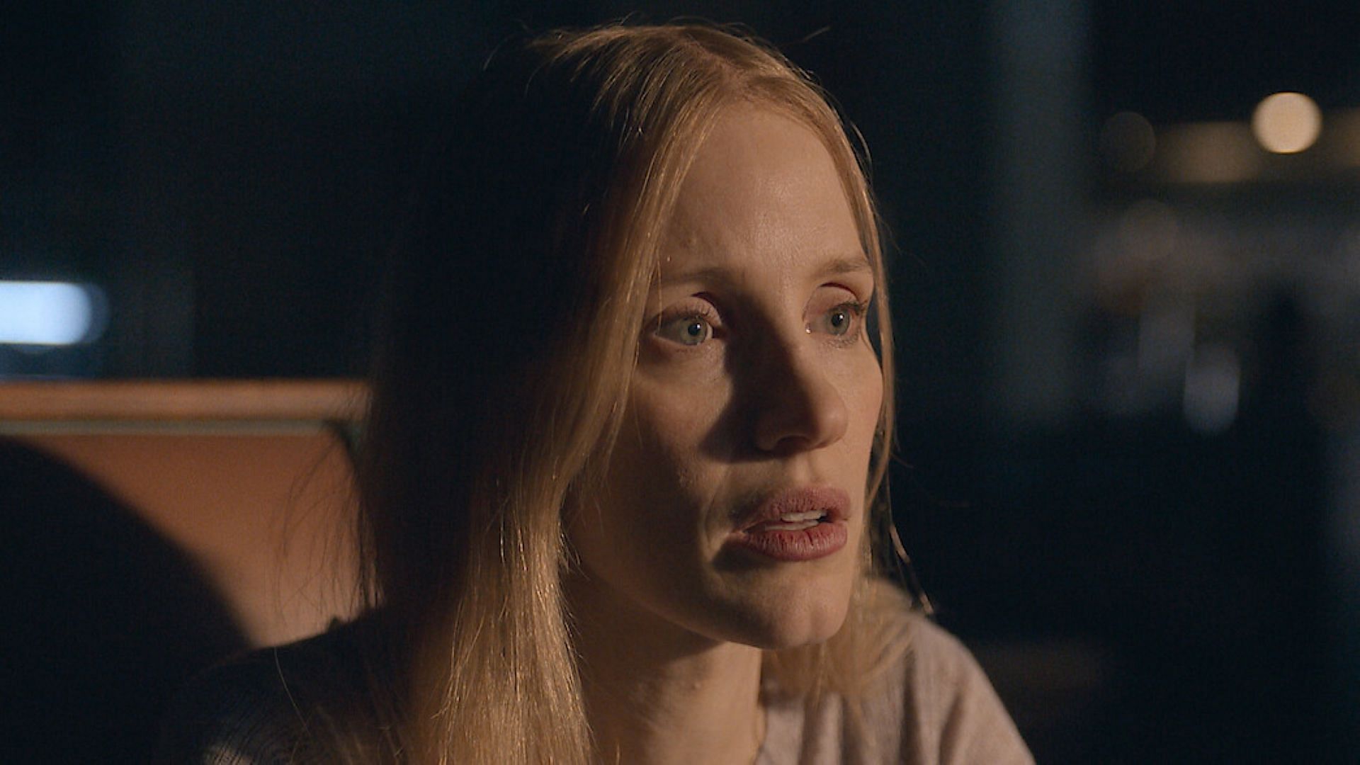 Jessica Chastain plays Amy Loughren in The Good Nurse (Image via Netflix)