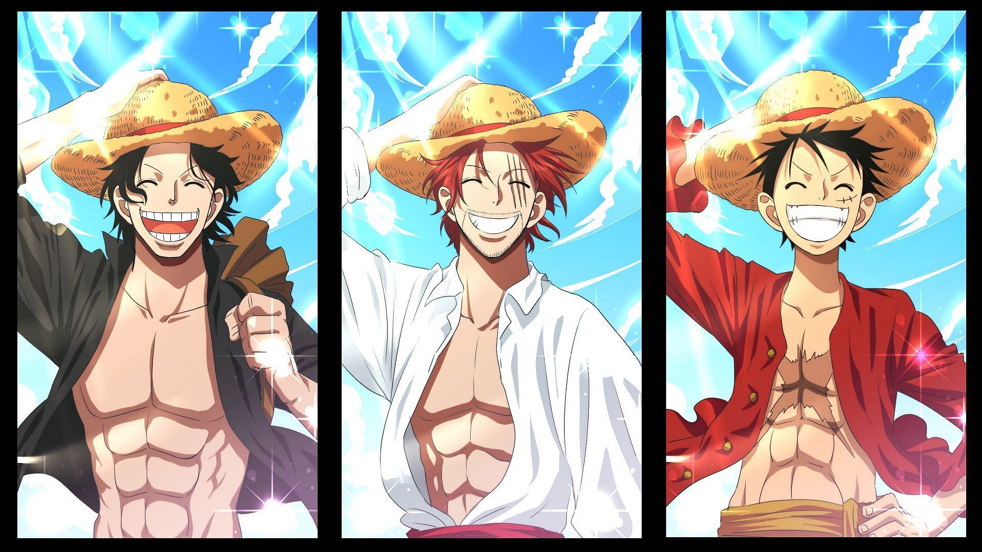 Roger, Shanks, and Luffy are connected through the same straw hat (Image via Eiichiro Oda/Shueisha, One Piece)
