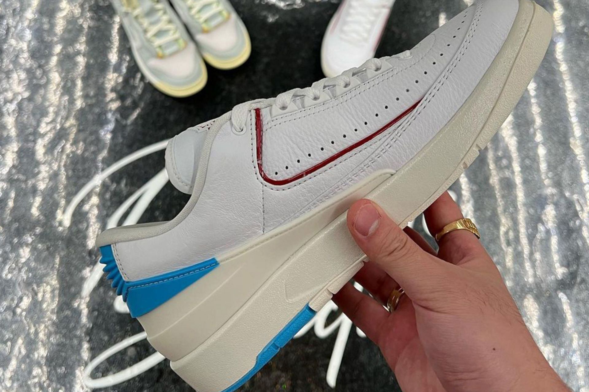 Take a closer look at the impending AJ2 Low sneaker (Image via Instagram/@prvt.selection)