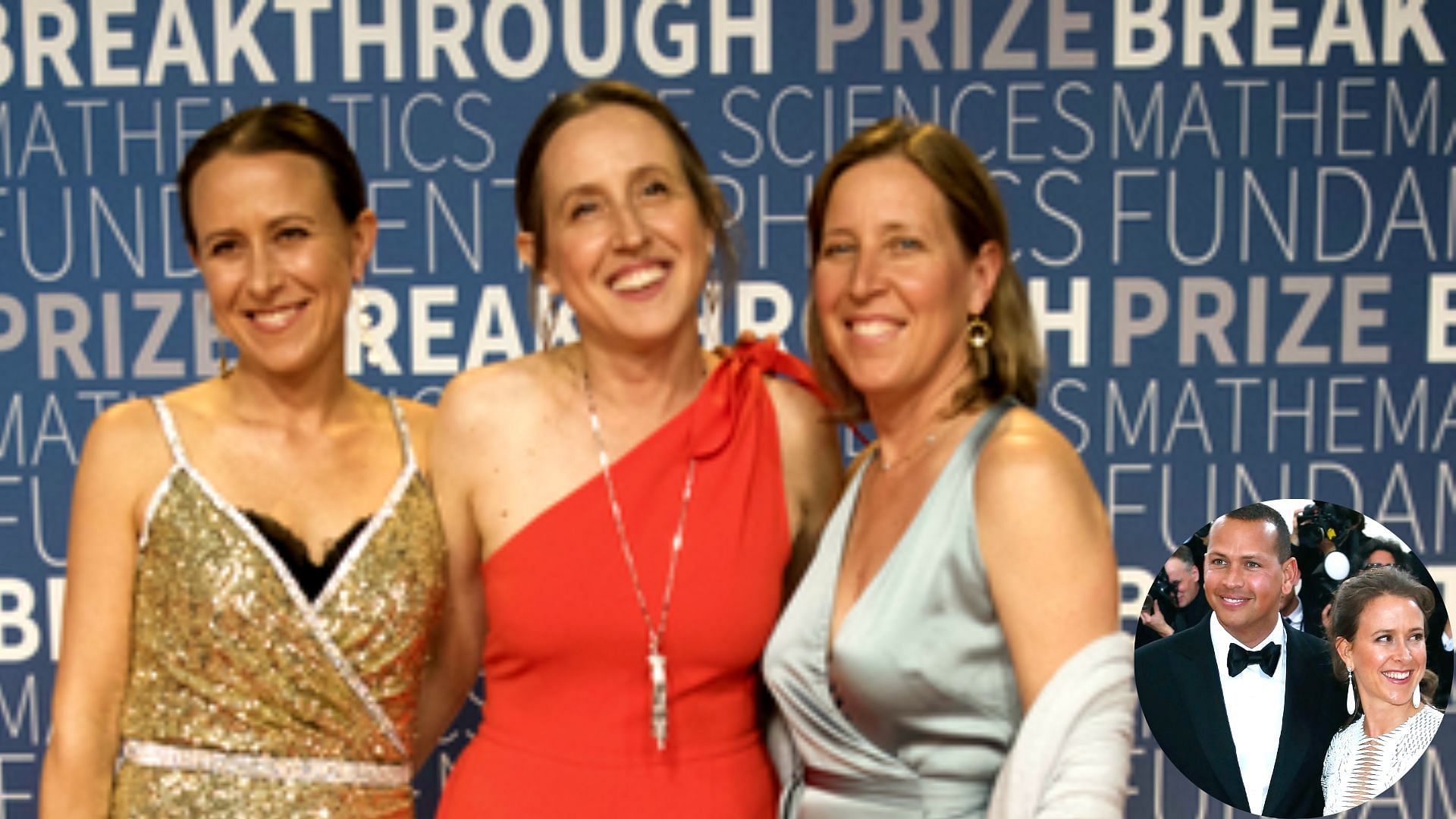 Anne Wojcicki with her two sisters, Janet Wojcicki and Susan Wojcicki; Alex with Anne (inset)