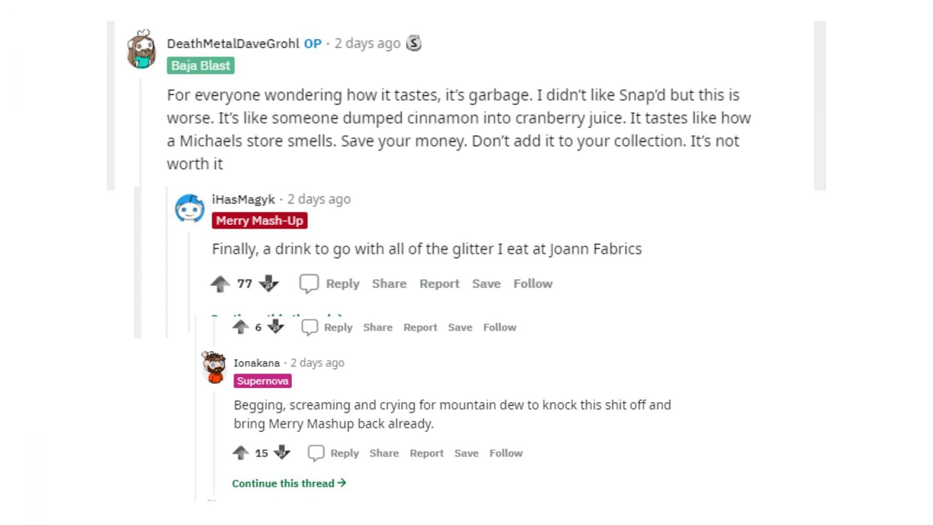 Fans react negatively to Fruit Quake 4/5 (image via Reddit)