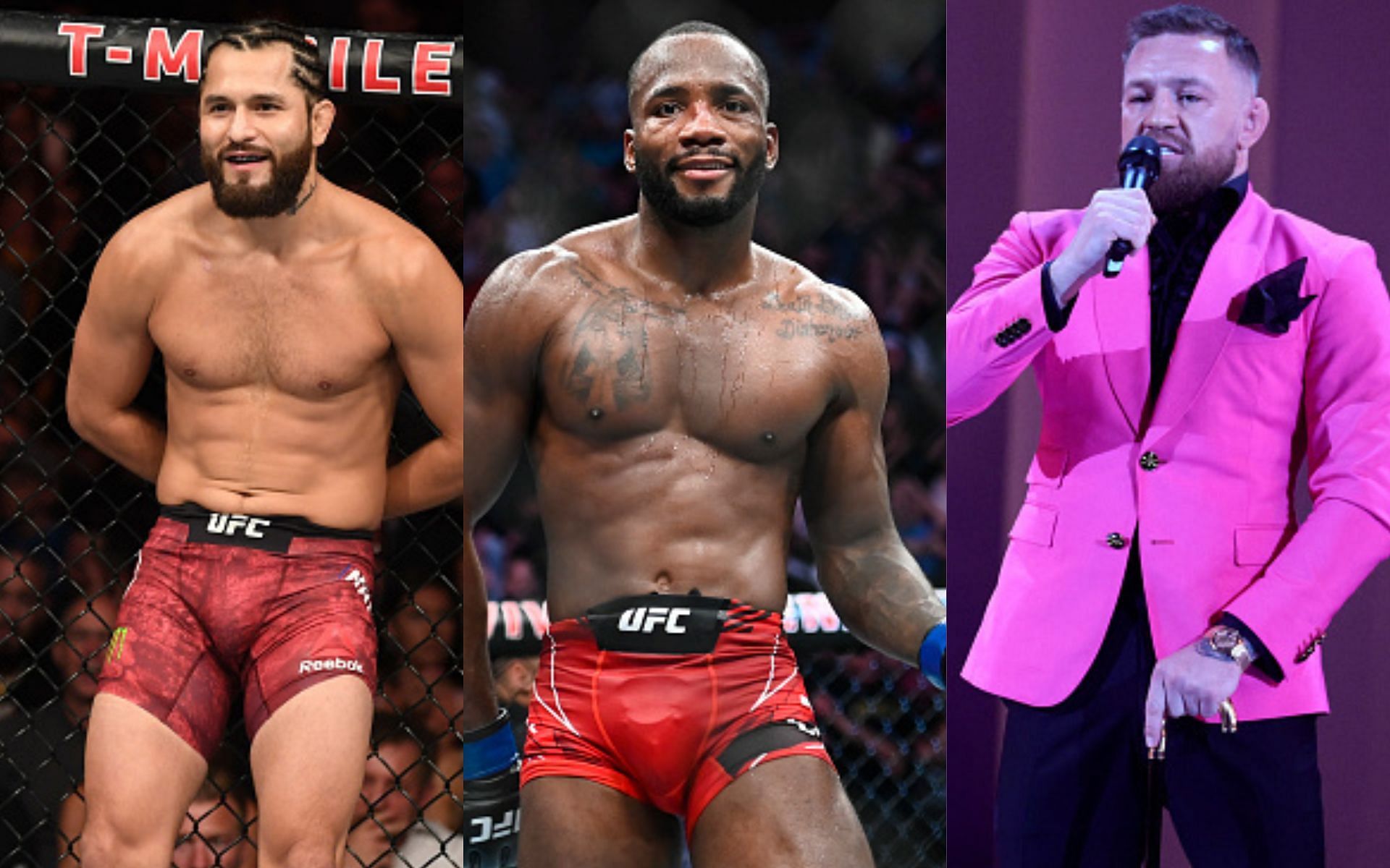 Jorge Masvidal (left), Leon Edwards (middle) and Conor McGregor (right)(Images via Getty)