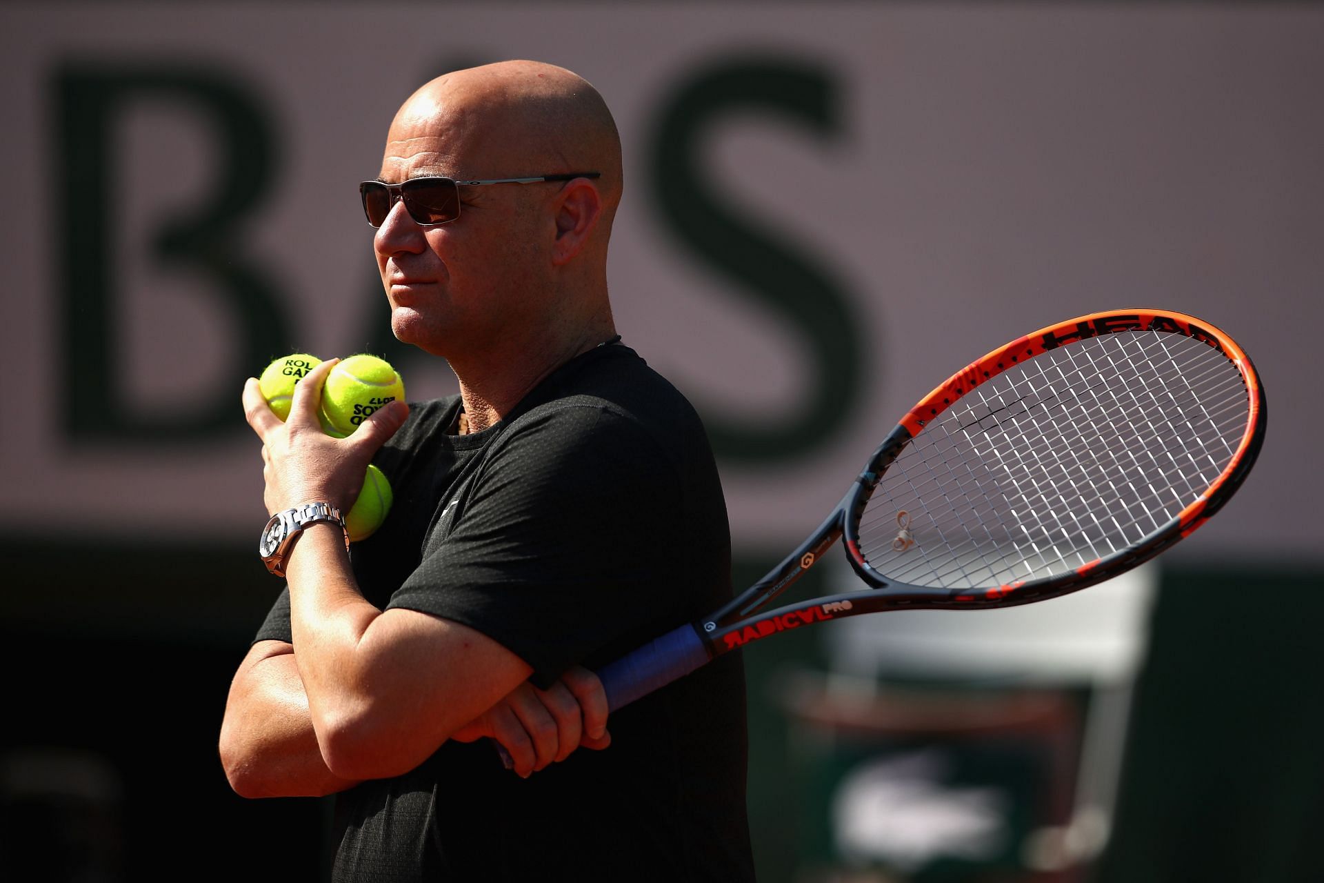 Andre Agassi at the 2017 French Open