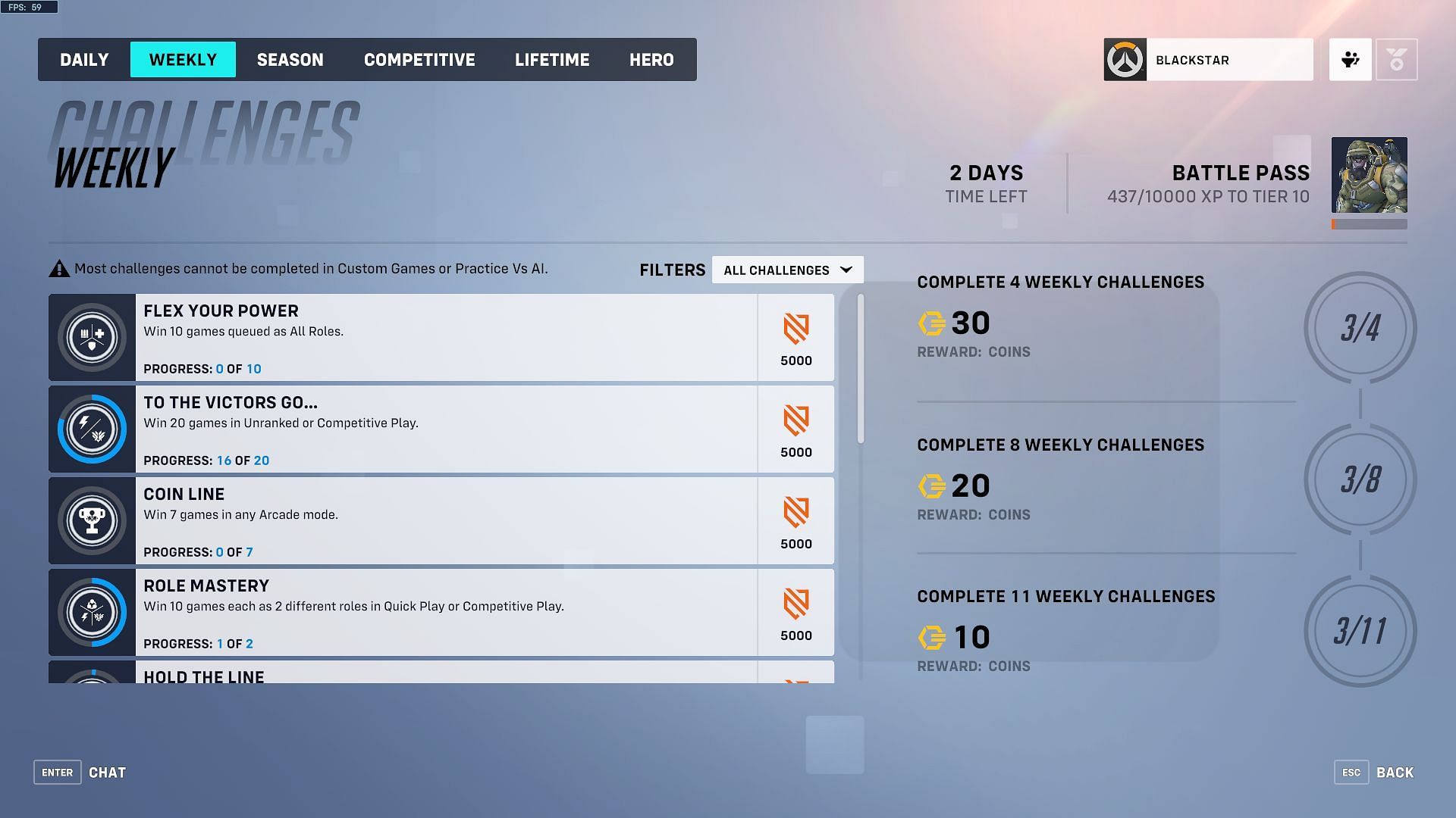 Overwatch 2 weekly challenges (Image via Sportskeeda)