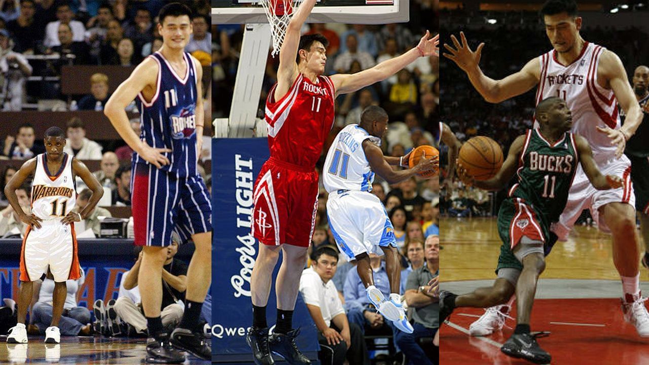 Earl Boykins playing against Yao Ming.