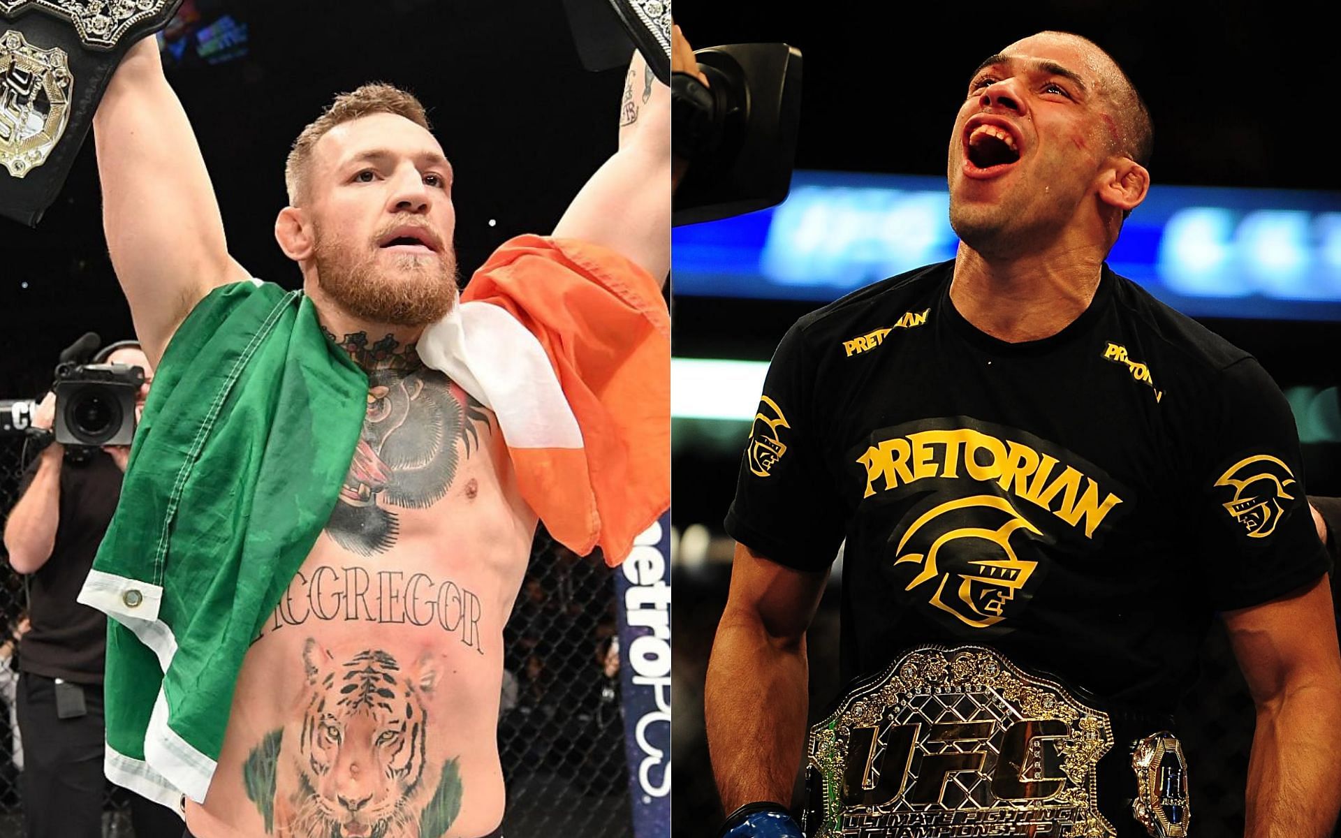 Conor McGregor (left), Renan Barao (right)