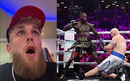 Watch: Jake Paul's priceless reaction to Deontay Wilder's stunning first-round KO win over Robert Helenius