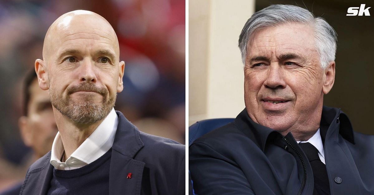 [L-to-R] Erik ten Hag and Carlo Ancelotti.