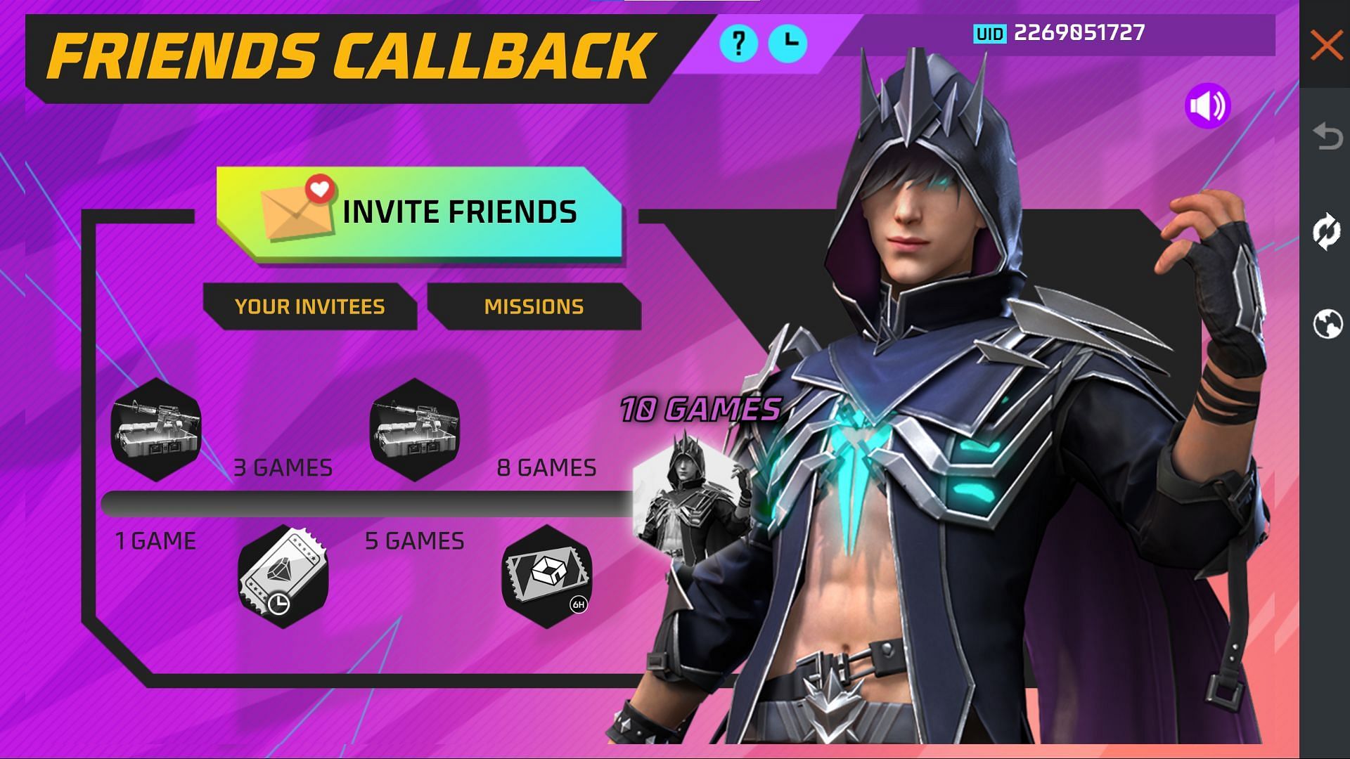 You have to click on the Invite Friends button (Image via Garena)