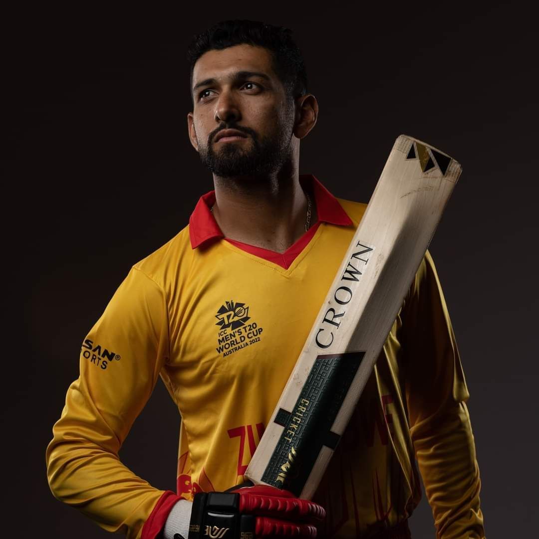 Sikandar Raza sporting the Zimbabwe kit [Pic Credit: ICC]